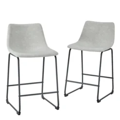 Set Of 2 Laslo Modern Upholstered Faux Leather Counter Height Barstools - Saracina Home 20 Set Of 2 Laslo Modern Upholstered Faux Leather Counter Height Barstools - Saracina Home -Saracina Home Shop GUEST 3c1d9b2d 061b 4189 81fc ba5af95a33cc
