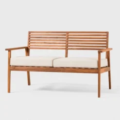Saracina Home Mid-Century Modern Slatted Acacia Outdoor Bench 8 Saracina Home Mid-Century Modern Slatted Acacia Outdoor Bench -Saracina Home Shop GUEST 3cae66e5 3d94 49b5 a793 35599570fee6