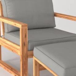 Galia 2pc Square Leg Acacia Wood Chair And Ottoman With Cushions - Brown - Saracina Home 20 Galia 2pc Square Leg Acacia Wood Chair And Ottoman With Cushions - Brown - Saracina Home -Saracina Home Shop GUEST 3de53d41 3e21 483c b5fd dd00d2e5b95e