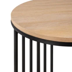 Modern Metal Bar Round Side Table Coastal Oak/Black Saracina Home 13 Modern Metal Bar Round Side Table Coastal Oak/Black Saracina Home -Saracina Home Shop GUEST 3ee4bc6b f08d 4c8f 8b79 664373dd3014