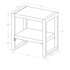 24" Loop Leg Urban Industrial Side Table Charcoal - Saracina Home -Saracina Home Shop GUEST 3f8f1d17 e90f 402e 8511 481375e2a0cc