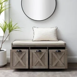 Farmhouse 40" 3 Drawer Storage Bench With Cushion - Saracina Home 13 Farmhouse 40" 3 Drawer Storage Bench With Cushion - Saracina Home -Saracina Home Shop GUEST 41dfbb10 4a84 4b44 8b87 b6d5d31a0ceb