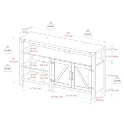2 Door Farmhouse Highboy TV Stand For TVs Up To 65" Gray Wash - Saracina Home -Saracina Home Shop GUEST 4309783e 224a 484b ab00 a5bad286ba8e