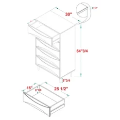 Mid-Century Modern Contoured 5 Drawer Chest Of Drawers - Saracina Home -Saracina Home Shop GUEST 43cc1e9a 5cd5 4151 938d 575cc286a256