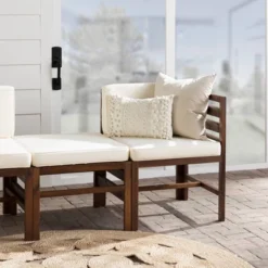 3pc Modular Acacia Wood Patio Chat Set With Cushions - Saracina Home 34 3pc Modular Acacia Wood Patio Chat Set With Cushions - Saracina Home -Saracina Home Shop GUEST 48d10150 f089 44ef b82f af62ec51feb2
