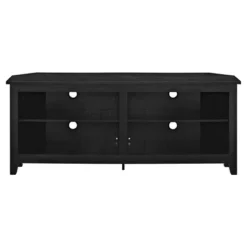 Transitional 4 Cubby Wood Open Storage Corner TV Stand For TVs Up To 65" - Saracina Home -Saracina Home Shop GUEST 4917b106 5e2a 40e4 8aa2 a4963e7e702d