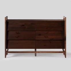 Mid-Century Modern Solid Wood Paneled 6 Drawer Dresser - Saracina Home -Saracina Home Shop GUEST 49a2c600 8b8b 46e6 9e77 d65884fb7861