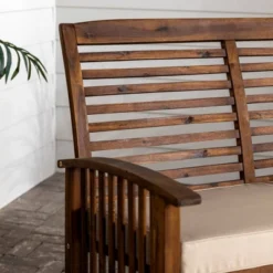 Ravenscroft Modern Boho Acacia Wood Slatted Outdoor Loveseat With Cushion - Saracina Home 27 Ravenscroft Modern Boho Acacia Wood Slatted Outdoor Loveseat With Cushion - Saracina Home -Saracina Home Shop GUEST 4ceff825 634a 4119 9f21 4280e73d8f25