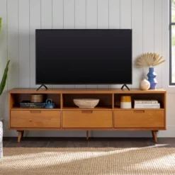 Cara 3 Drawer Mid-Century Modern 3 Drawer TV Stand For TVs Up To 80" - Saracina Home 23 Cara 3 Drawer Mid-Century Modern 3 Drawer TV Stand For TVs Up To 80" - Saracina Home -Saracina Home Shop GUEST 4d0aac2c 9b89 4300 b722 f3e9cc07eded