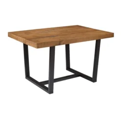 52" Modern Farmhouse Solid Wood Distressed Plank Top Dining Table - Saracina Home -Saracina Home Shop GUEST 4d191e81 4a83 4d71 bdcf a714caff4e6f