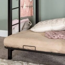 Twin Over Futon Analise Metal Bunk Bed Black - Saracina Home -Saracina Home Shop GUEST 4db845de 3eb4 4634 9541 19c0829da1dc