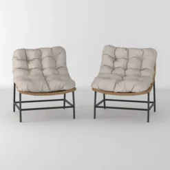 2pk Papasan Scoop Outdoor Patio Chair - Natural - Saracina Home 25 2pk Papasan Scoop Outdoor Patio Chair - Natural - Saracina Home -Saracina Home Shop GUEST 4f90f799 f729 4ef9 9855 358f0a27be20