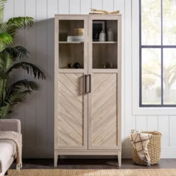 68" Boho Modern Tall Storage Wood Cabinet - Saracina Home -Saracina Home Shop GUEST 51d4275b 30d0 4c3b 85c4 0822c6d9819a