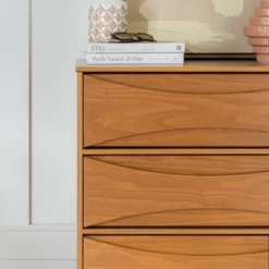 Mid-Century Modern Contoured 5 Drawer Chest Of Drawers - Saracina Home -Saracina Home Shop GUEST 52450d7c 149b 4658 bbc3 0638d4783538