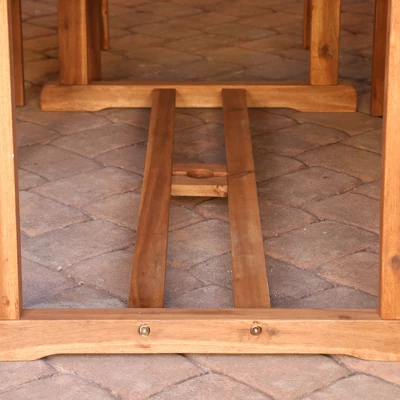 7pc Acacia Wood Patio Dining Set With Cushions - Saracina Home 3 7pc Acacia Wood Patio Dining Set With Cushions - Saracina Home - Image 3