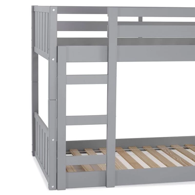 Twin Over Twin Wood Detachable Slat Bunk Bed - Saracina Home 3 Twin Over Twin Wood Detachable Slat Bunk Bed - Saracina Home - Image 3