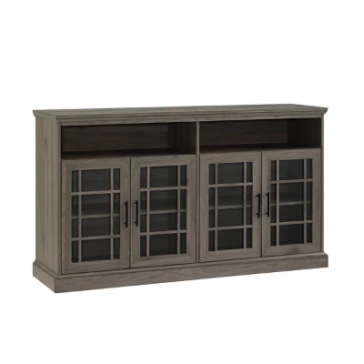 Transitional 4 Door Windowpane TV Stand For TVs Up To 65" - Saracina Home 12 Transitional 4 Door Windowpane TV Stand For TVs Up To 65" - Saracina Home - Image 12