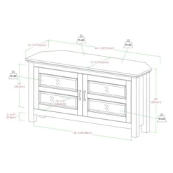 Modern 2 Glass Door Corner TV Stand For TVs Up To 50" Black - Saracina Home -Saracina Home Shop GUEST 544f0bb1 8ee4 4990 a209 7eb4c58a41f0