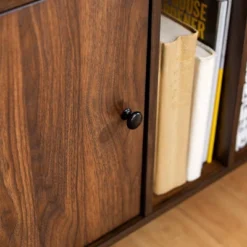 Modern Vinyl Record Player Storage TV Stand For TVs Up To 65" Dark Walnut - Saracina Home 16 Modern Vinyl Record Player Storage TV Stand For TVs Up To 65" Dark Walnut - Saracina Home -Saracina Home Shop GUEST 5506d0d6 4998 4dc3 9b64 c3867146005b