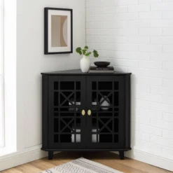2 Door Corner Accent Cabinet With Fretwork Doors - Saracina Home 16 2 Door Corner Accent Cabinet With Fretwork Doors - Saracina Home -Saracina Home Shop GUEST 56432bd0 d98d 41c7 8ca0 8e740f3e8fc7