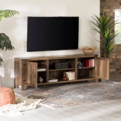 Modern Industrial Barn Door TV Stand For TVs Up To 80" - Saracina Home 23 Modern Industrial Barn Door TV Stand For TVs Up To 80" - Saracina Home -Saracina Home Shop GUEST 566e057f ed2e 4a4d b9b9 6c07f4600038
