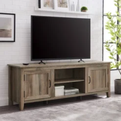 Modern Transitional Wood TV Stand For TVs Up To 80" - Saracina Home