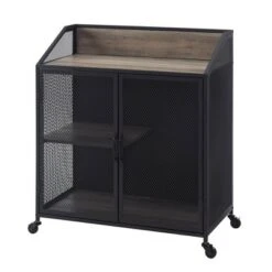 Urban Industrial Metal Mesh Bar Cart With Wheels - Saracina Home 15 Urban Industrial Metal Mesh Bar Cart With Wheels - Saracina Home -Saracina Home Shop GUEST 59a24ed4 da17 4087 8cad 6500ce3bd7b6