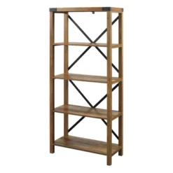 64" Sophie Industrial X Frame Bookshelf - Saracina Home 29 64" Sophie Industrial X Frame Bookshelf - Saracina Home -Saracina Home Shop GUEST 5a74fddf ea69 4314 851d 435f865093fa