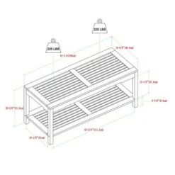 Ravenscroft Modern Boho Acacia Wood Slatted Outdoor Coffee Table With Lower Shelf - Saracina Home -Saracina Home Shop GUEST 5b2b236e 6213 4f63 ab9e e41f3388efe9