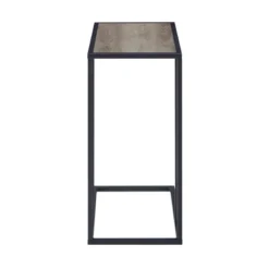 23" Modern Rectangle Two-Tone C Side Table With Metal Base - Saracina Home 12 23" Modern Rectangle Two-Tone C Side Table With Metal Base - Saracina Home -Saracina Home Shop GUEST 5bfa4338 4c50 438e 8f84 c70205739613