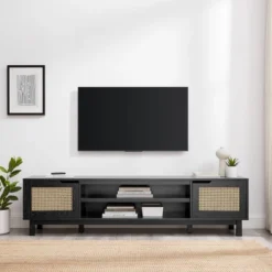 Modern Boho Storage TV Stand For TVs Up To 80" With Rattan Doors - Saracina Home 12 Modern Boho Storage TV Stand For TVs Up To 80" With Rattan Doors - Saracina Home -Saracina Home Shop GUEST 5c1b310a 0bb4 44fe 84a8 c9e420b2a9df