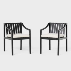 Saracina Home 2pk Mid-Century Modern Slatted Outdoor Acacia Arm Chairs With Cushions 10 Saracina Home 2pk Mid-Century Modern Slatted Outdoor Acacia Arm Chairs With Cushions -Saracina Home Shop GUEST 5c6ca3ac 7a3b 49de 8a2d c30f230bda0e