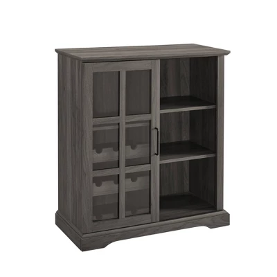 Tavern Modern Transitional Sliding Window Pane Door Bar Cabinet - Saracina Home 8 Tavern Modern Transitional Sliding Window Pane Door Bar Cabinet - Saracina Home - Image 8