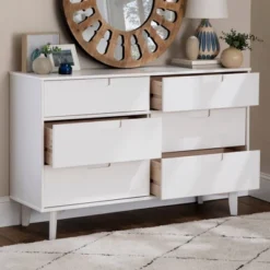 Mid-Century Modern Groove Wood 6 Drawer Dresser - Saracina Home 24 Mid-Century Modern Groove Wood 6 Drawer Dresser - Saracina Home -Saracina Home Shop GUEST 5f343547 8bdb 4ab5 8100 4810a89a5608