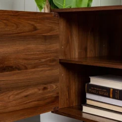 2 Door Mid-Century Modern Wood Storage TV Stand For TVs Up To 80" - Saracina Home -Saracina Home Shop GUEST 5faba6fd cf5d 430a ac22 16488fc6a4a7