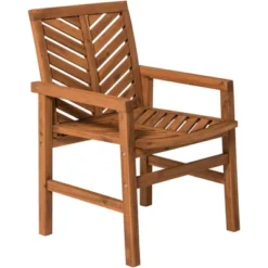 2pk Slatted Chevron Acacia Wood Patio Chairs - Saracina Home -Saracina Home Shop GUEST 602118da f5b3 4252 87d9 b77d1af36857