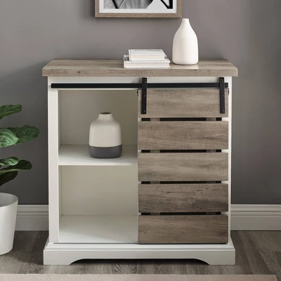 Tertia Modern Transitional Accent Cabinet With Sliding Plank Door - Saracina Home 6 Tertia Modern Transitional Accent Cabinet With Sliding Plank Door - Saracina Home - Image 6