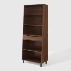 72.5" Mid-Century Modern 1 Drawer Angled Bookshelf - Saracina Home 14 72.5" Mid-Century Modern 1 Drawer Angled Bookshelf - Saracina Home -Saracina Home Shop GUEST 609b9da8 328d 4712 b54d c7f889c7330c