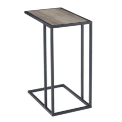 23" Modern Rectangle Two-Tone C Side Table With Metal Base - Saracina Home 13 23" Modern Rectangle Two-Tone C Side Table With Metal Base - Saracina Home -Saracina Home Shop GUEST 60d202d8 3d4a 432c abd0 7647db4d46f5