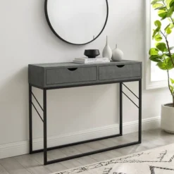 Faux Shagreen Modern 2 Drawer Entry Table - Saracina Home 14 Faux Shagreen Modern 2 Drawer Entry Table - Saracina Home -Saracina Home Shop GUEST 6219430c 32ea 4f7f 80c4 8c4b297fdf88