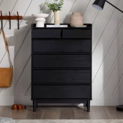 Mid-Century Modern Solid Wood 6 Drawer Vertical Dresser - Saracina Home 27 Mid-Century Modern Solid Wood 6 Drawer Vertical Dresser - Saracina Home -Saracina Home Shop GUEST 637b662c eea4 4bc0 92bd a012795c36fd