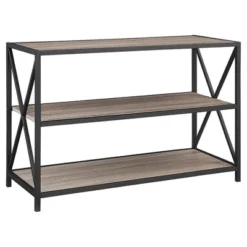 25.62" X Frame Metal And Wood Media Bookshelf - Saracina Home 17 25.62" X Frame Metal And Wood Media Bookshelf - Saracina Home -Saracina Home Shop GUEST 63ec1c95 8e84 4e5c 8fc5 0c2cf5cb4aa4