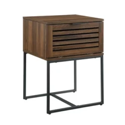 Visconti Boho Slat Pull Down Door Side Table Dark Walnut - Saracina Home 12 Visconti Boho Slat Pull Down Door Side Table Dark Walnut - Saracina Home -Saracina Home Shop GUEST 659ec25c 13f7 4ed9 a5d9 4380c541f97e