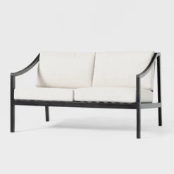 Saracina Home Mid-Century Modern Slatted Acacia Outdoor Bench With Cushions -Saracina Home Shop GUEST 65d05032 e224 418d a7ae a52b618f1c1f