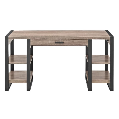 60" Industrial Transitional Tech Desk With USB - Saracina Home 9 60" Industrial Transitional Tech Desk With USB - Saracina Home - Image 9