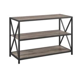 25.62" X Frame Metal And Wood Media Bookshelf - Saracina Home 19 25.62" X Frame Metal And Wood Media Bookshelf - Saracina Home -Saracina Home Shop GUEST 66341339 f03c 4dae b9cb d9a098afb416