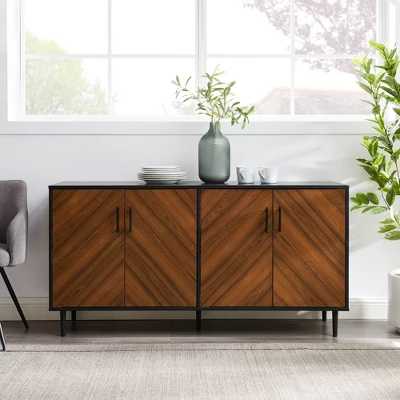 Angelo Modern Bookmatch 4 Door Sideboard - Saracina Home 1 Angelo Modern Bookmatch 4 Door Sideboard - Saracina Home