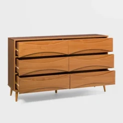 Mid-Century Modern Contoured 6 Drawer Dresser - Saracina Home -Saracina Home Shop GUEST 66fb51cb 1672 46be 9ea3 83daad767b13