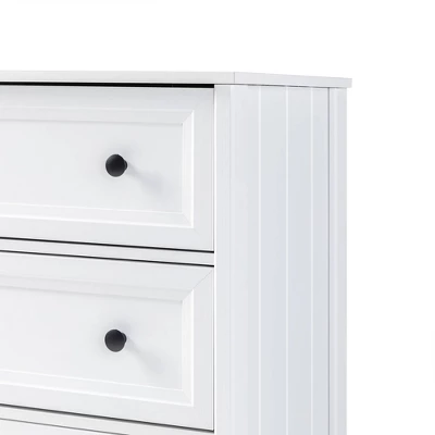 Classic 6 Drawer Groove Dresser White - Saracina Home 9 Classic 6 Drawer Groove Dresser White - Saracina Home - Image 9