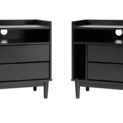 2pk Mid-Century Modern Solid Wood 2 Drawer Storage Nightstands - Saracina Home 16 2pk Mid-Century Modern Solid Wood 2 Drawer Storage Nightstands - Saracina Home -Saracina Home Shop GUEST 68ea8919 fae8 48c6 aef2 14de0162909c